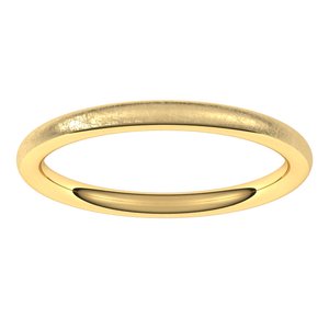 18K Yellow 2 mm Full Round Comfort-Fit Band
