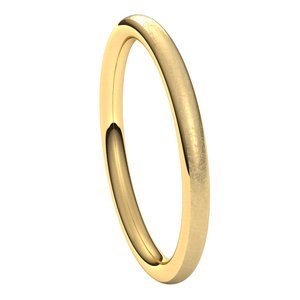 18K Yellow 2 mm Full Round Comfort-Fit Band