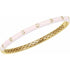 14K Yellow 1/5 CTW Natural Diamond & Pink Enamel 7" Bangle Bracelet
