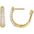 14K Yellow 1/2 CTW Natural Diamond Hoop Earrings