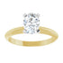 14K Yellow/White 7 x 5 mm Oval Solitaire Engagement Ring Mounting