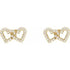 14K Yellow 1/5 CTW Natural Diamond Interlocking Heart Earrings
