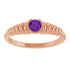 14K Rose Natural Amethyst Ring