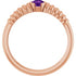 14K Rose Natural Amethyst Ring