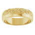 14K Yellow 6 mm Sculptural Band Size 10