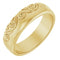 14K Yellow 6 mm Sculptural Band Size 10