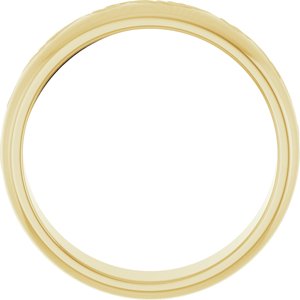 14K Yellow 6 mm Sculptural Band Size 10