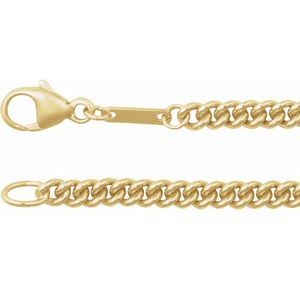 14K Yellow 2.9 mm Curb 18" Chain