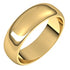 18K Yellow 6 mm Half Round Band Size 10