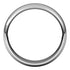 14K White 6 mm Half Round Band Size 10