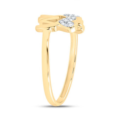 10k YELLOW GOLD 1/10 CTW DIAMOND P1 GIFT | MOM HEART RING