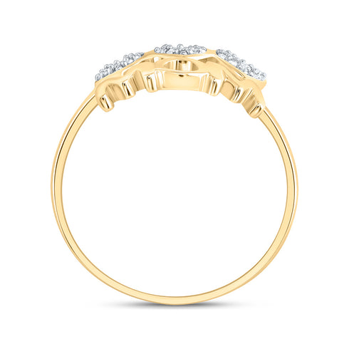10k YELLOW GOLD 1/10 CTW DIAMOND P1 GIFT | MOM HEART RING