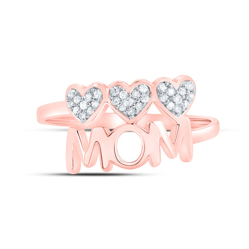 10k ROSE GOLD 1/10 CTW DIAMOND P1 GIFT | MOM HEART RING