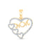 10k YELLOW GOLD 1/6 CTW DIAMOND P1 GIFT | MOM HEART PENDANT
