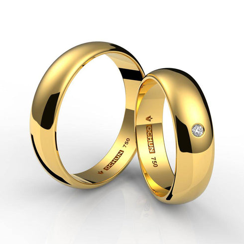 Darrell - Anillos de Matrimonio Oro 18K - Ochun Joyeros - Ochun Joyeros
