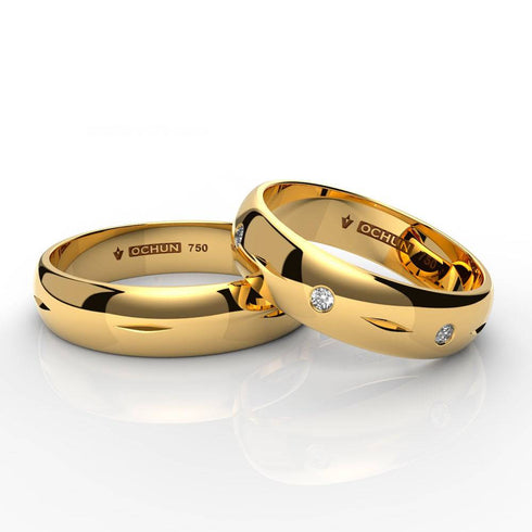 Aimi - Anillos de Matrimonio Oro 18K - Ochun Joyeros - Ochun Joyeros