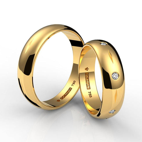 Aimi - Anillos de Matrimonio Oro 18K - Ochun Joyeros - Ochun Joyeros