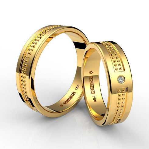 Ishtar - Anillos de Matrimonio Oro 18K - Ochun Joyeros - Ochun Joyeros
