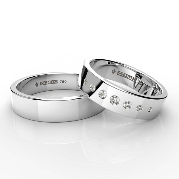 Crescente - Anillos de Matrimonio Oro 18K - Ochun Joyeros - Ochun Joyeros