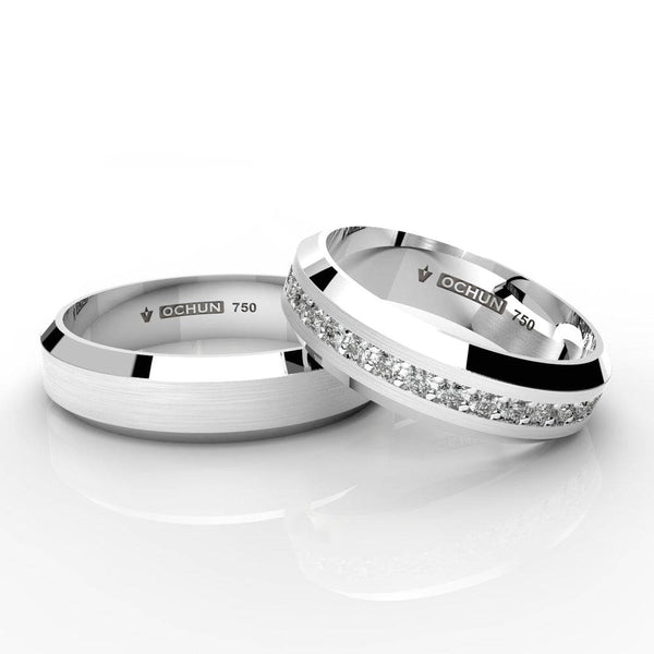 Connor Pietre - Anillos De Matrimonio Oro 18K - Ochun Joyeros - Ochun Joyeros