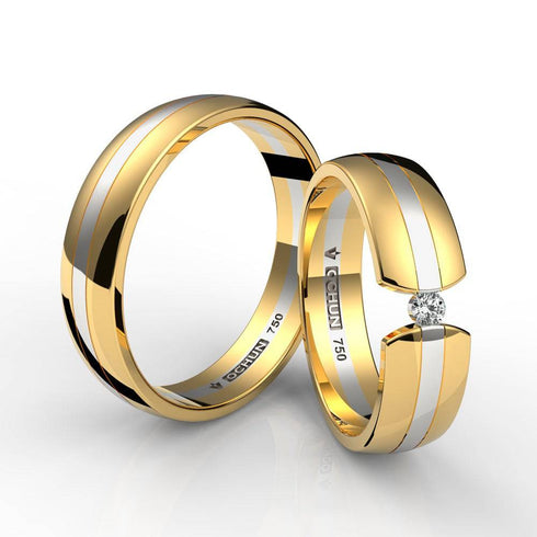 Ixchel - Anillos De Matrimonio Oro 18K - Ochun Joyeros - Ochun Joyeros