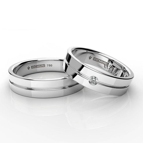 Manami - Anillos De Matrimonio Oro 18K - Ochun Joyeros - Ochun Joyeros