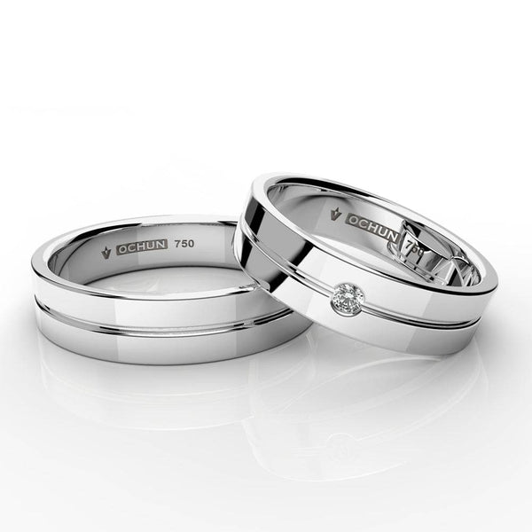 Manami - Anillos De Matrimonio Oro 18K - Ochun Joyeros - Ochun Joyeros