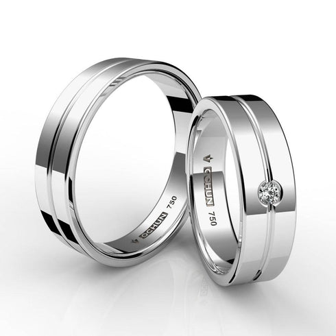 Manami - Anillos De Matrimonio Oro 18K - Ochun Joyeros - Ochun Joyeros