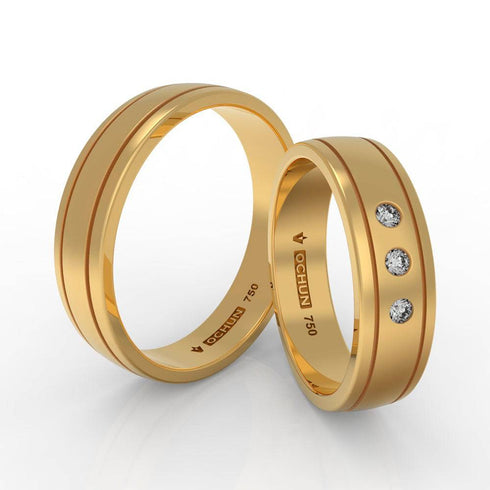 Neha - Anillos De Matrimonio Oro 18K - Ochun Joyeros - Ochun Joyeros