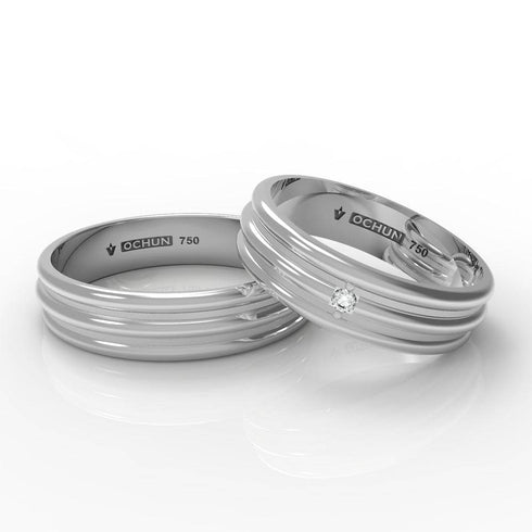 Eileen - Anillos De Matrimonio Oro 18K - Ochun Joyeros - Ochun Joyeros