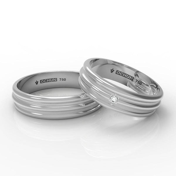 Eileen - Anillos De Matrimonio Oro 18K - Ochun Joyeros - Ochun Joyeros