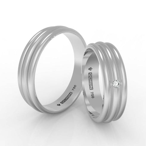 Eileen - Anillos De Matrimonio Oro 18K - Ochun Joyeros - Ochun Joyeros