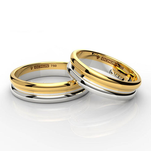 Alana - Anillos De Matrimonio Oro 18K - Ochun Joyeros - Ochun Joyeros