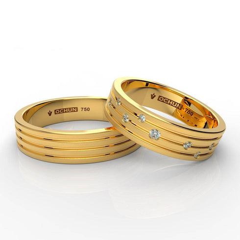 Bahir - Anillos De Matrimonio Oro 18K - Ochun Joyeros - Ochun Joyeros