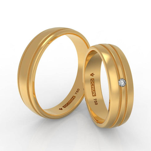 Lais - Anillos De Matrimonio Oro 18K - Ochun Joyeros - Ochun Joyeros
