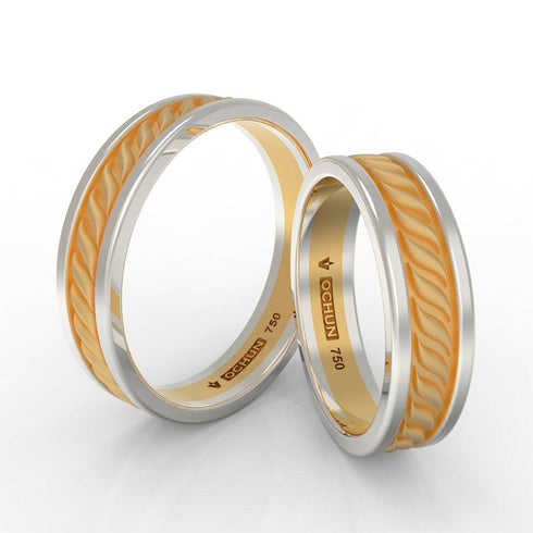 Hayat - Anillos De Matrimonio Oro 18K - Ochun Joyeros - Ochun Joyeros