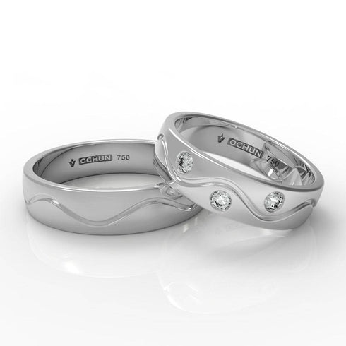 Chayla - Anillos De Matrimonio Oro 18K - Ochun Joyeros - Ochun Joyeros