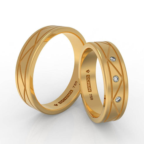 Zycie Tri - Anillos De Matrimonio Oro 18K - Ochun Joyeros - Ochun Joyeros