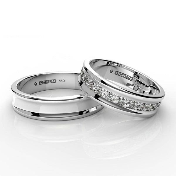 Gaia - Anillos De Matrimonio Oro 18K - Ochun Joyeros - Ochun Joyeros