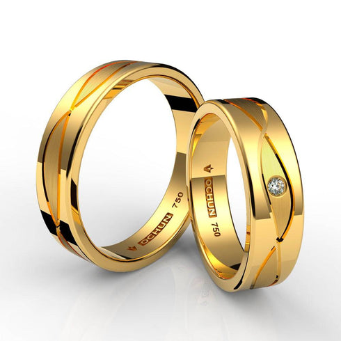 Hasen - Anillos De Matrimonio Oro 18K - Ochun Joyeros - Ochun Joyeros