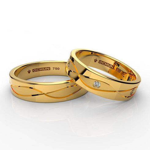 Hasen Lux - Anillos De Matrimonio Oro 18K - Ochun Joyeros - Ochun Joyeros