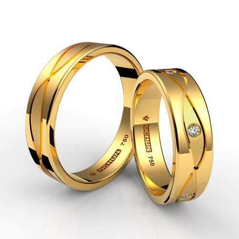 Hasen Lux - Anillos De Matrimonio Oro 18K - Ochun Joyeros - Ochun Joyeros