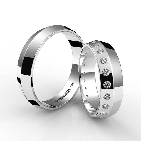 Rayen - Anillos De Matrimonio Oro 18K - Ochun Joyeros - Ochun Joyeros