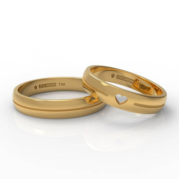 Lovely - Anillos De Matrimonio Oro 18K - Ochun Joyeros - Ochun Joyeros