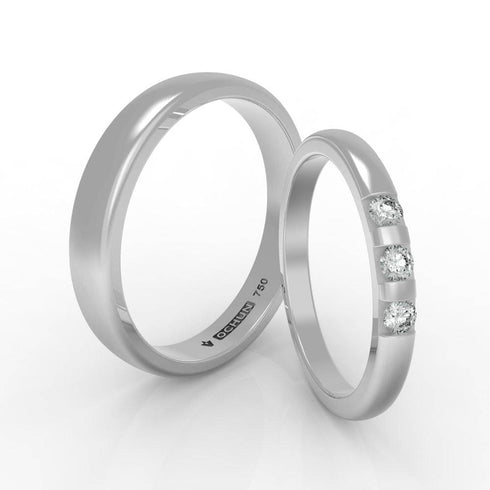 Asher - Anillos De Matrimonio Oro 18K - Ochun Joyeros - Ochun Joyeros