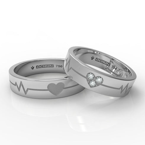 Agni Liv - Anillos De Matrimonio Oro Blanco 18K - Ochun Joyeros