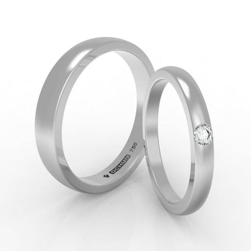 Eliette - Anillos De Matrimonio Oro 18K - Ochun Joyeros - Ochun Joyeros