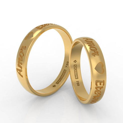Ágape Aiónia - Anillos De Matrimonio Oro 18K - Ochun Joyeros - Ochun Joyeros