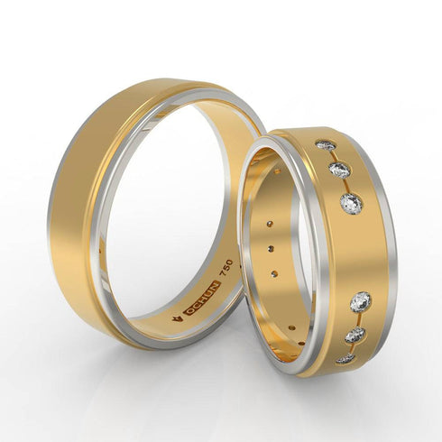 Triune Pietre - Anillos De Matrimonio Oro 18K - Ochun Joyeros - Ochun Joyeros