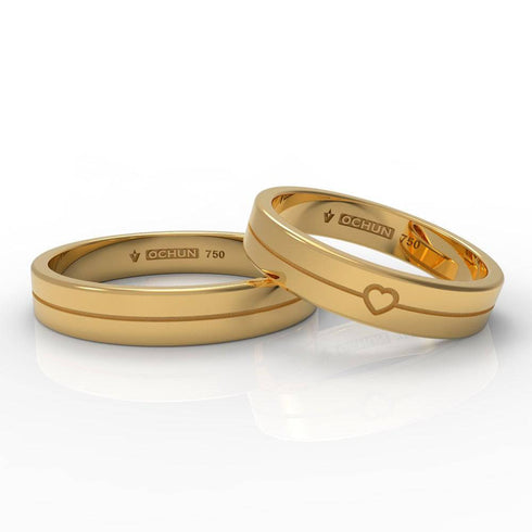 Heartia - Anillos De Matrimonio Oro 18K - Ochun Joyeros - Ochun Joyeros